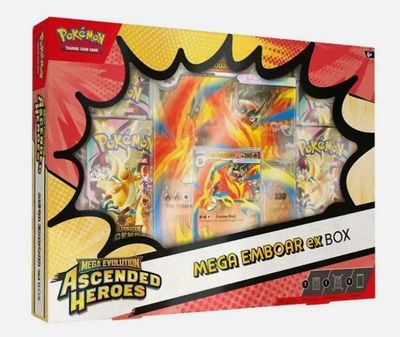 Pokemon Ascended Heroes Mega Emboar Ex Box